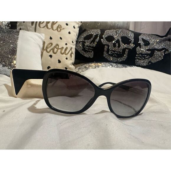 VERSACE Dioptric Sunglasses Black Gold Frames Crystals Aviator Square MOD3178-B main image 5